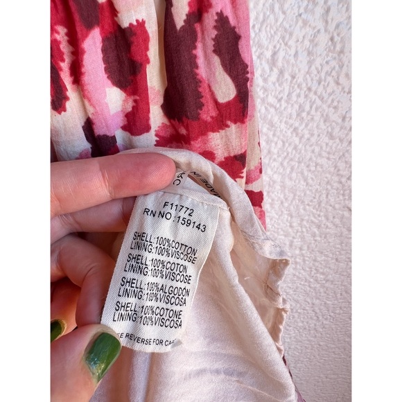 FRNCH Paris Abstract Print Tiered Cotton Maxi Skirt Small - Picture 6 of 6